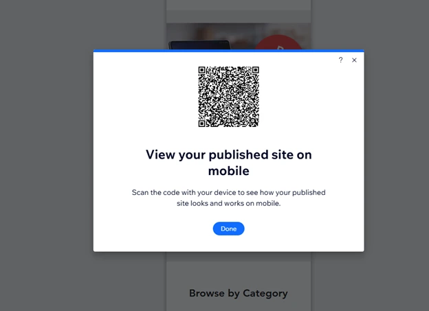 Wix Publish Dashboard