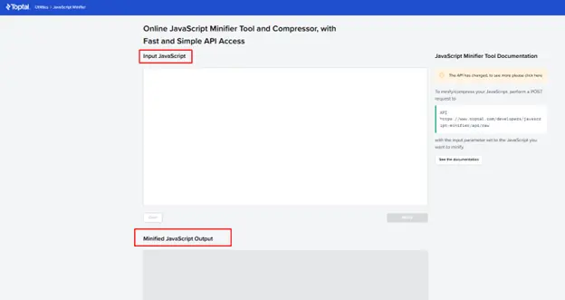 Toptal Minifier Tool