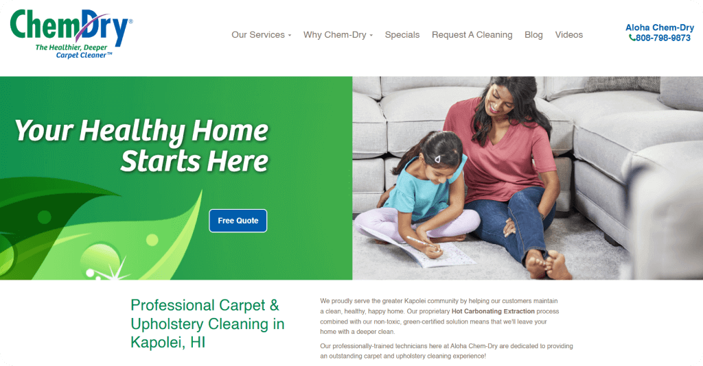 alohachemdry Hero Section