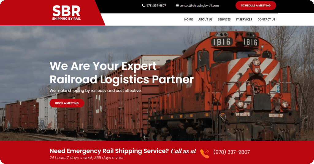 shippingbyrail Hero Section